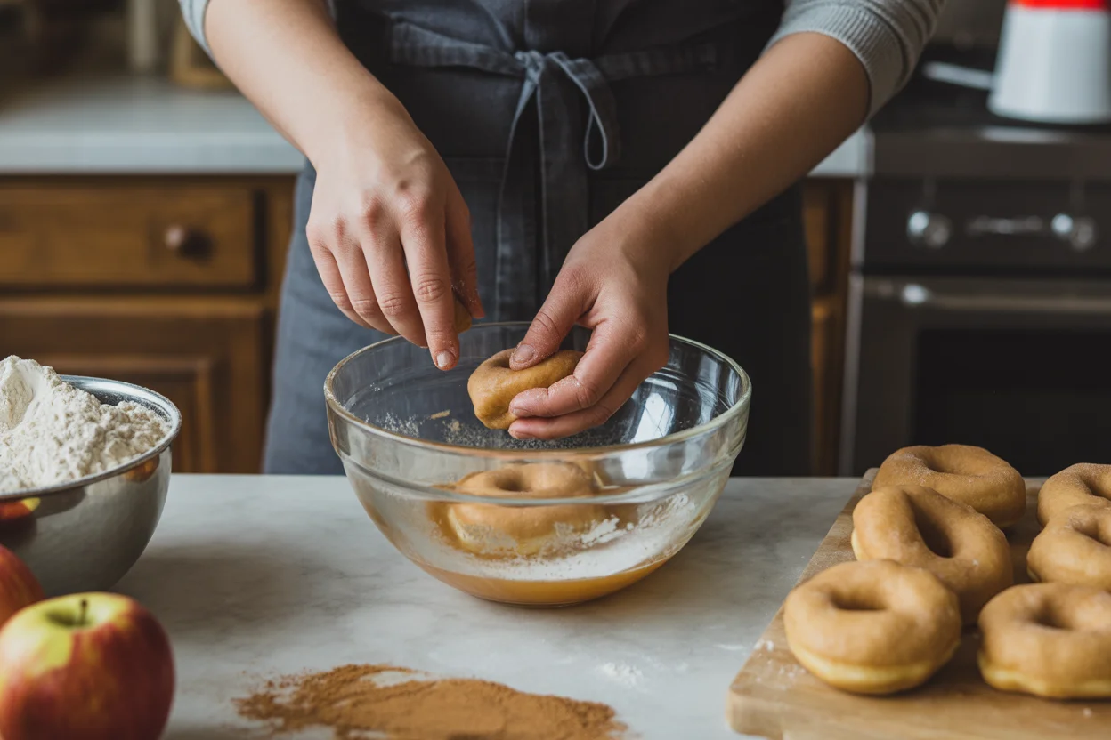 apple cider donuts;