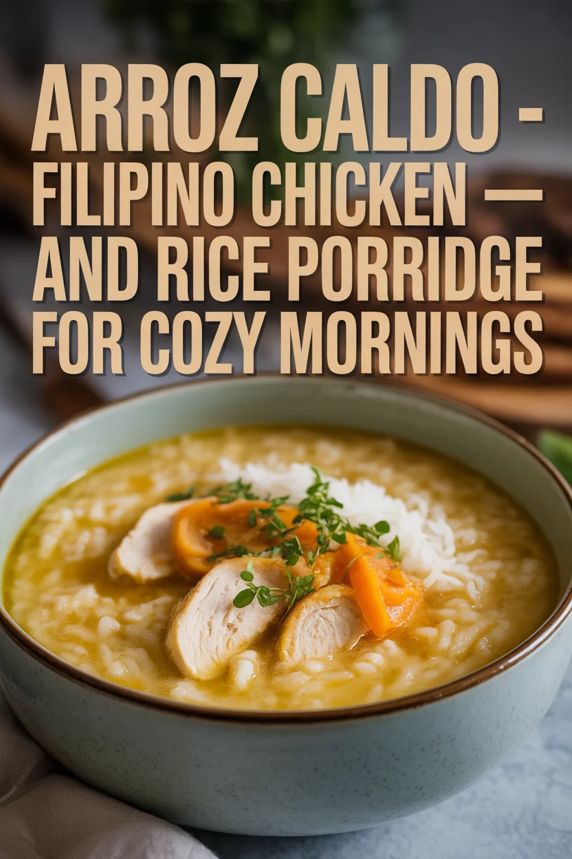 Arroz Caldo — Filipino Chicken and Rice Porridge for Cozy Mornings