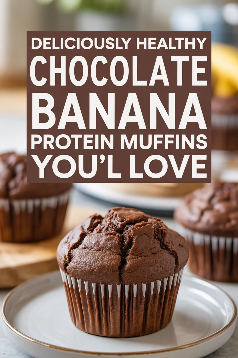 Chocolate Banana Protein Muffins