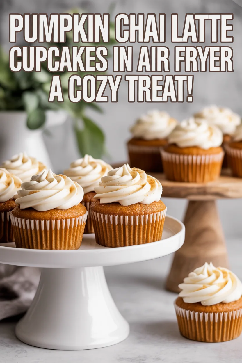 Pumpkin Chai Latte Cupcakes In Air Fryer