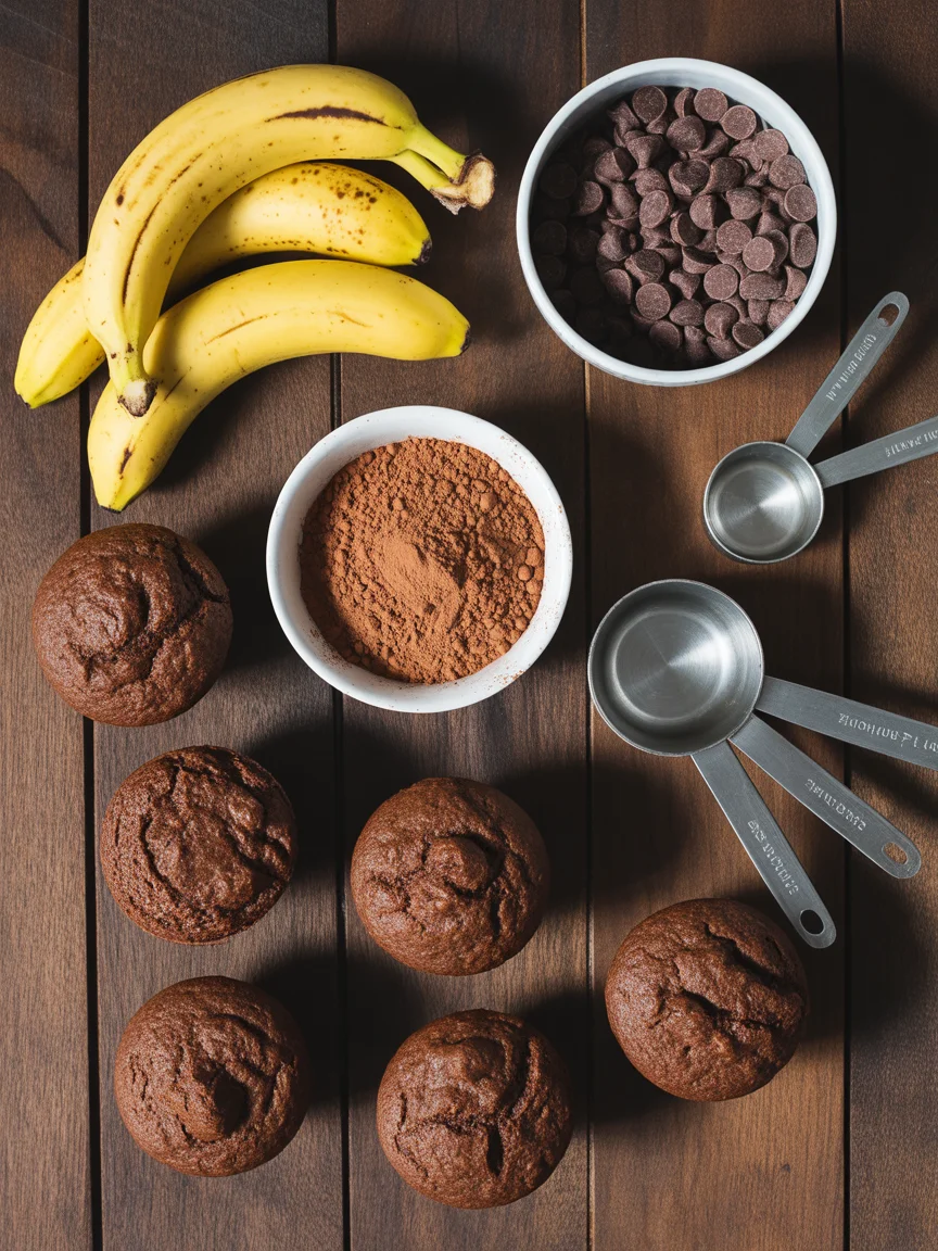 Chocolate Banana Protein Muffins