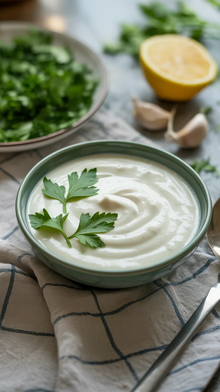 Yogurt-Kefir Garlic Sauce