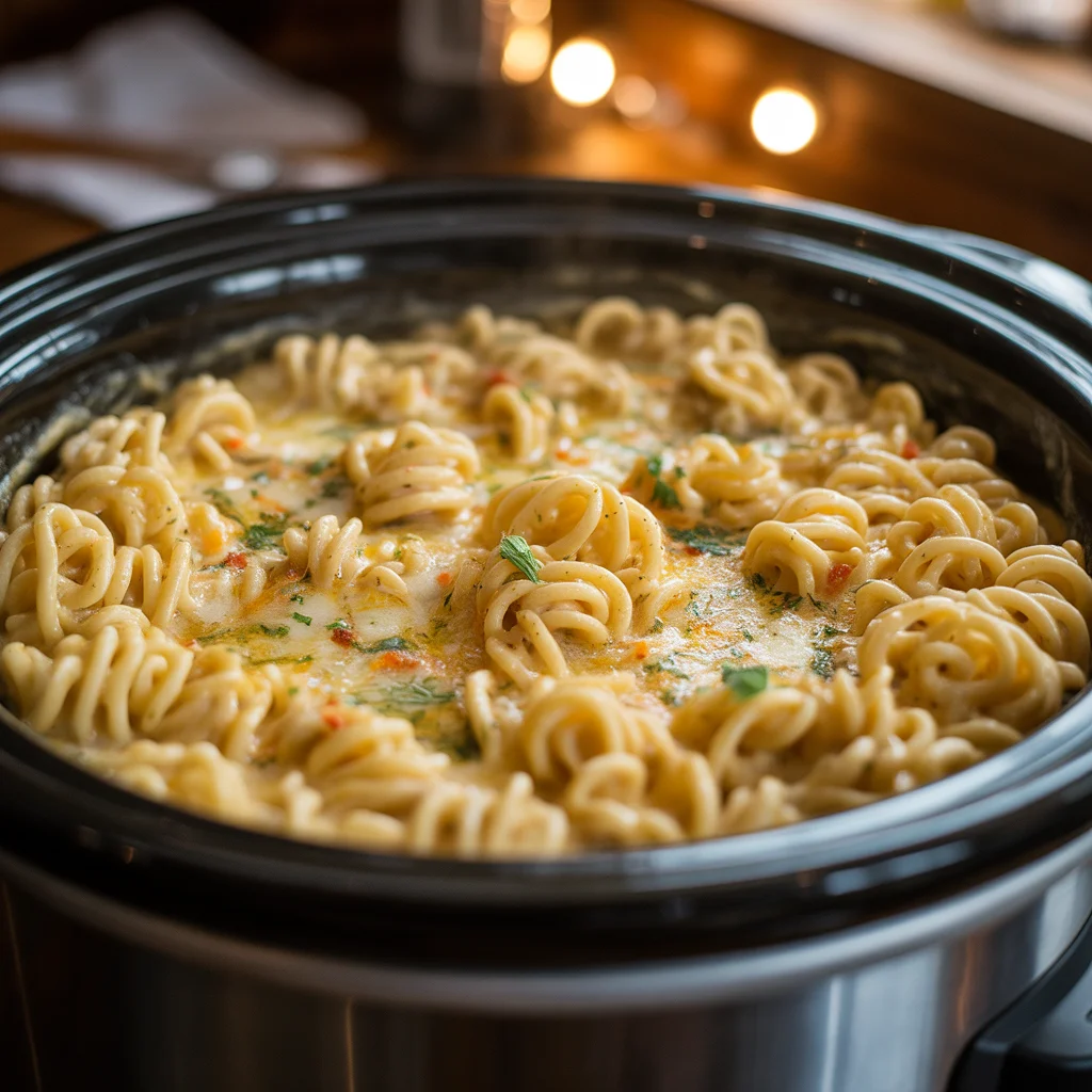 Crockpot Parmesan Chicken Pasta Recipe