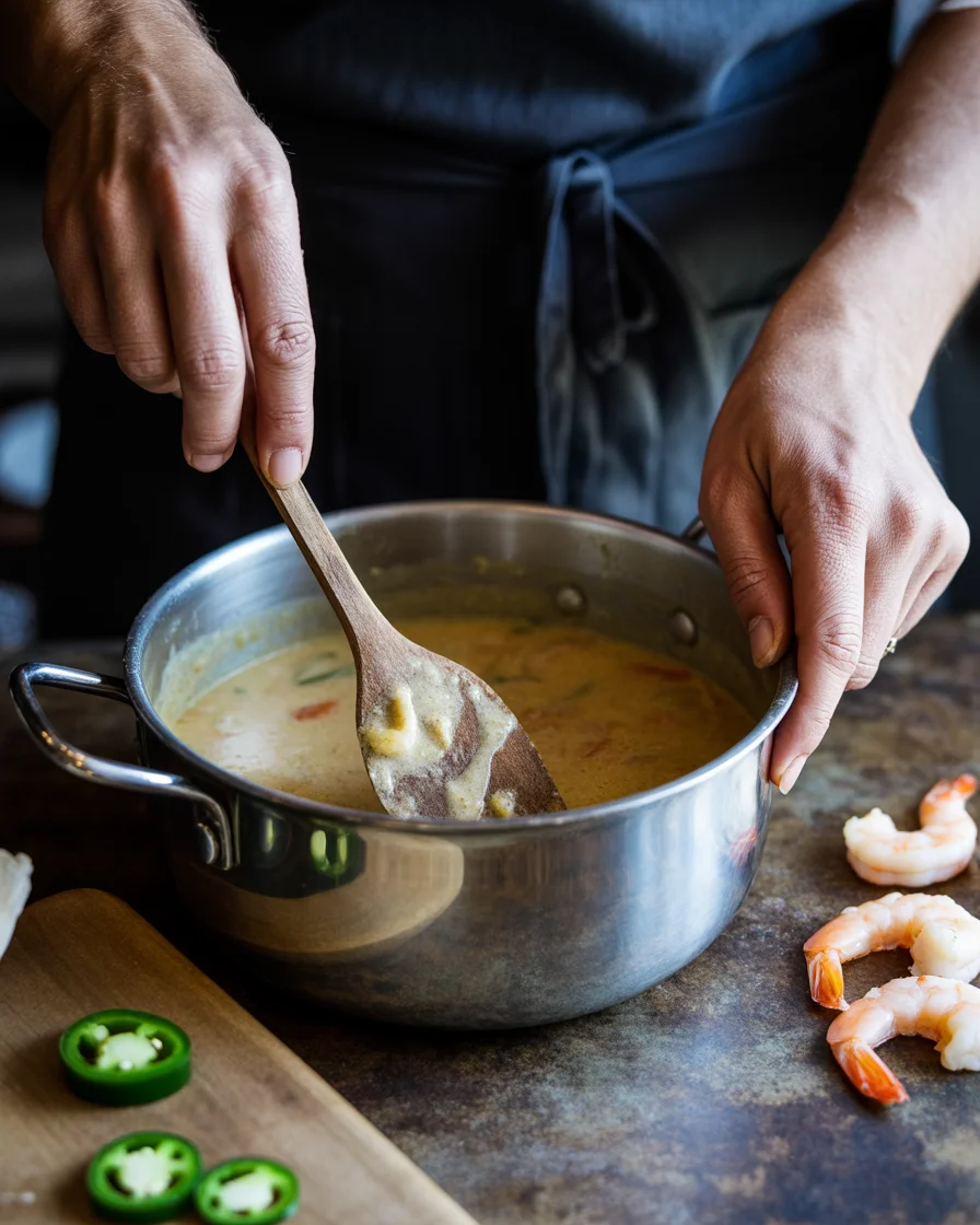 Creamy Spicy Jalapeño Shrimp Soup