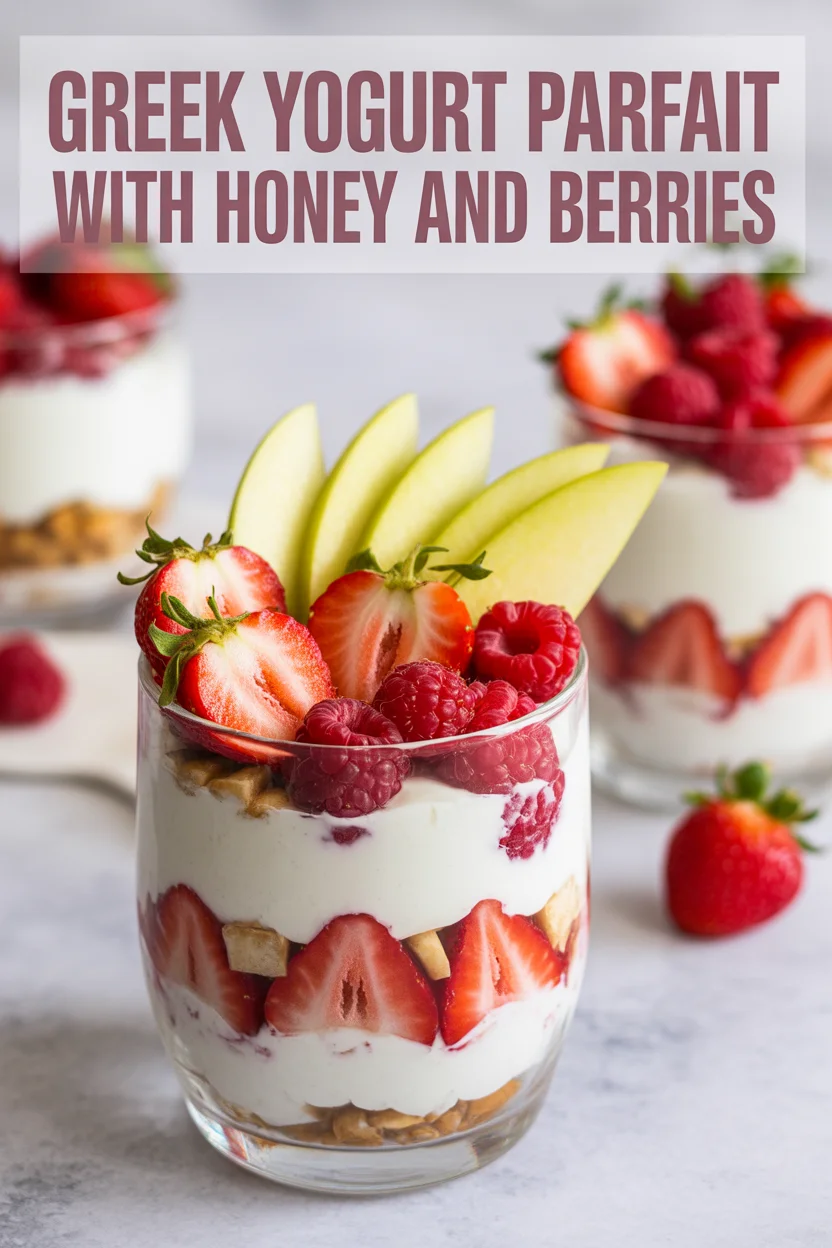 Greek Yogurt Parfait with Honey and Berries