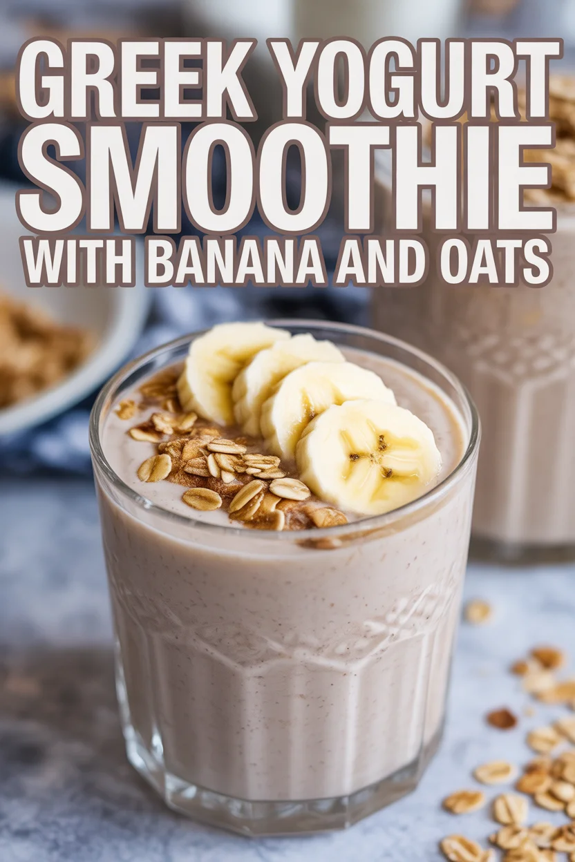 Greek Yogurt Smoothie with Banana and Oats