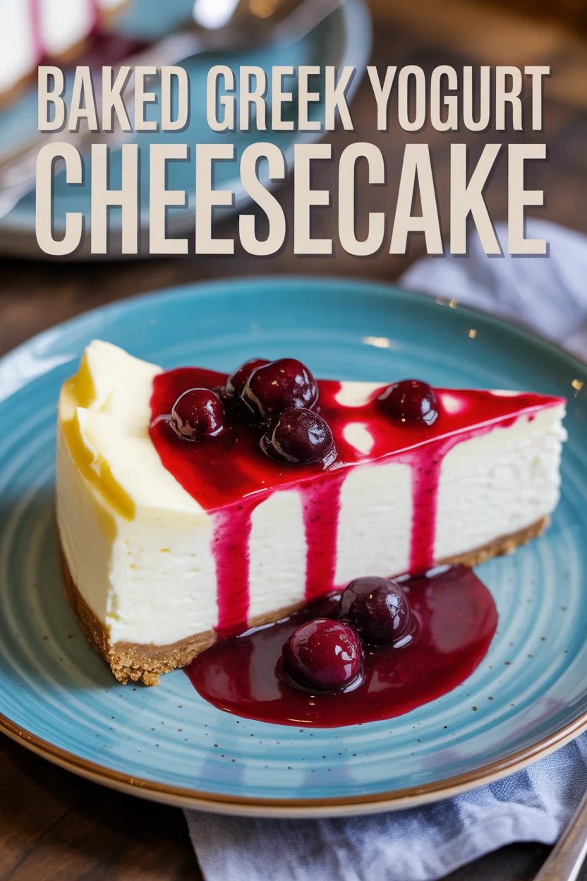 Baked Greek Yogurt Cheesecake