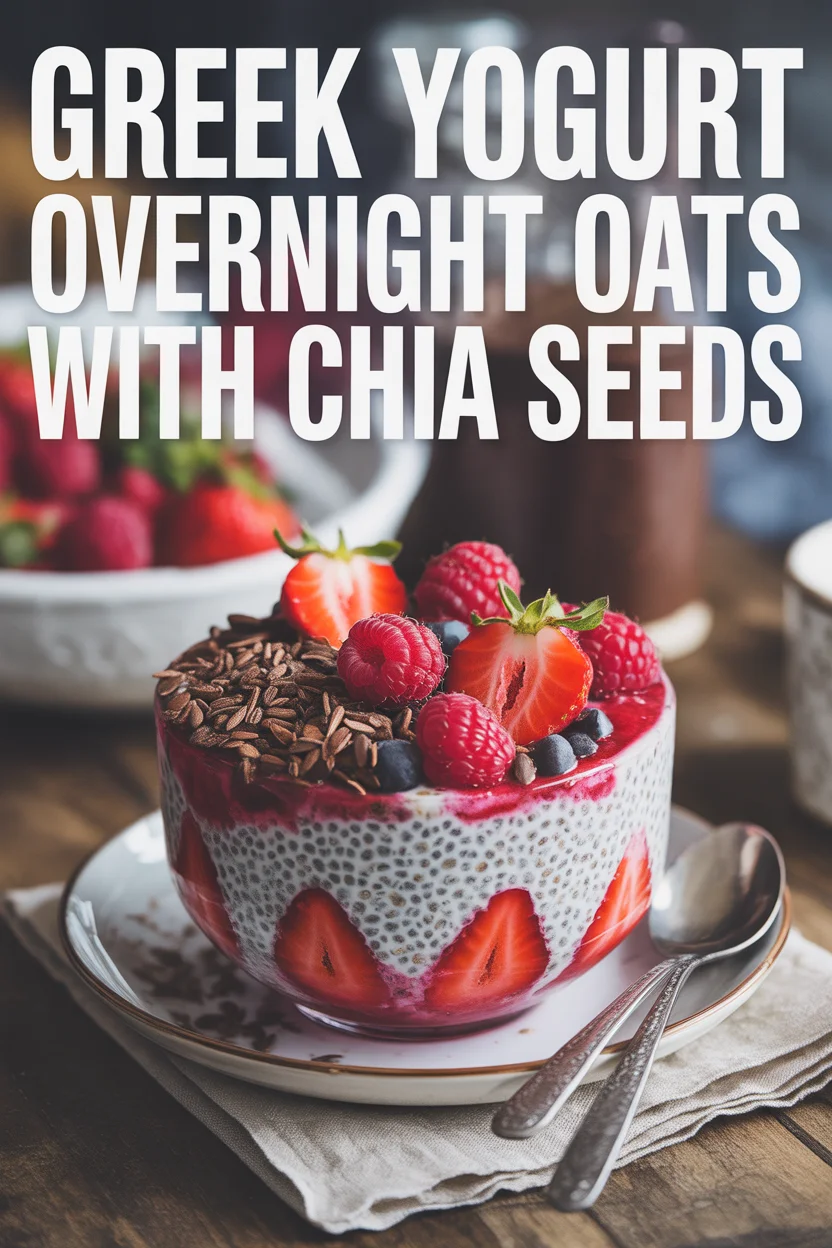 Greek Yogurt Overnight Oats with Chia Seeds