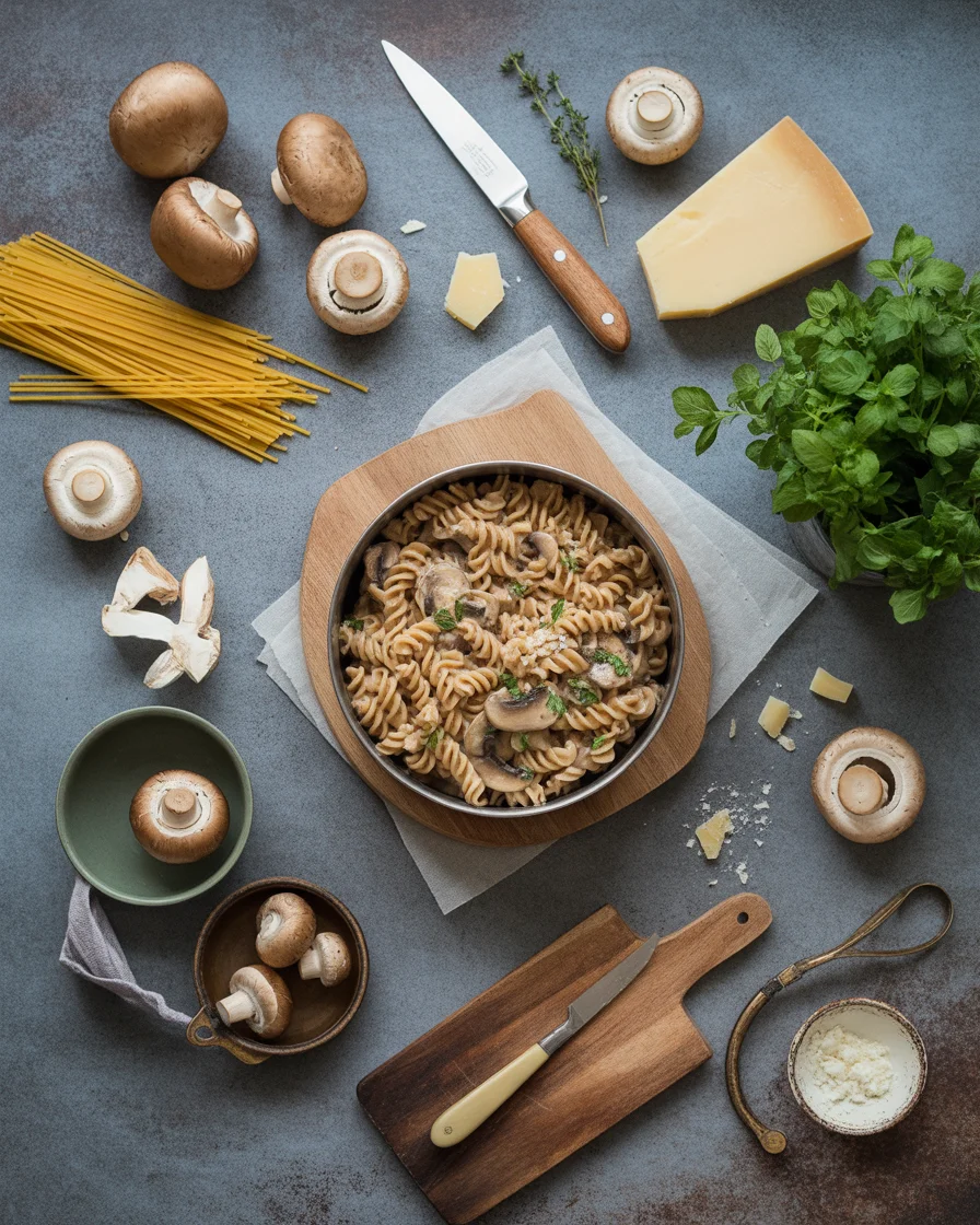 Creamy Rotini with Mushroom