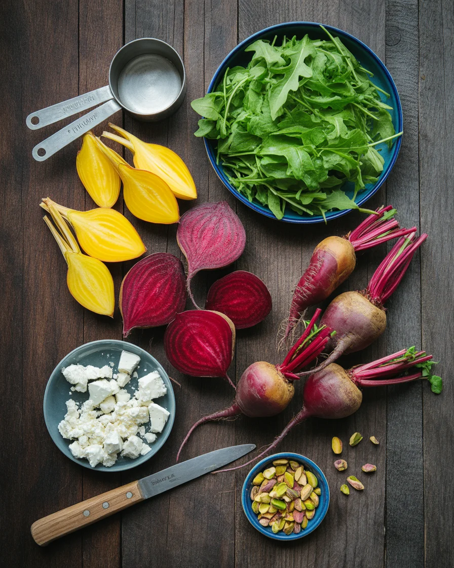 Roasted Beet Salad with Goat Cheese and Pistachios