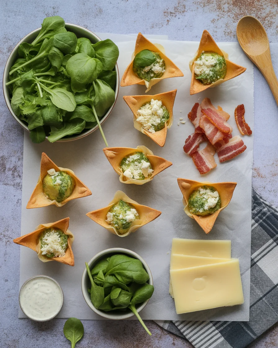 Caesar Salad Wonton Cups