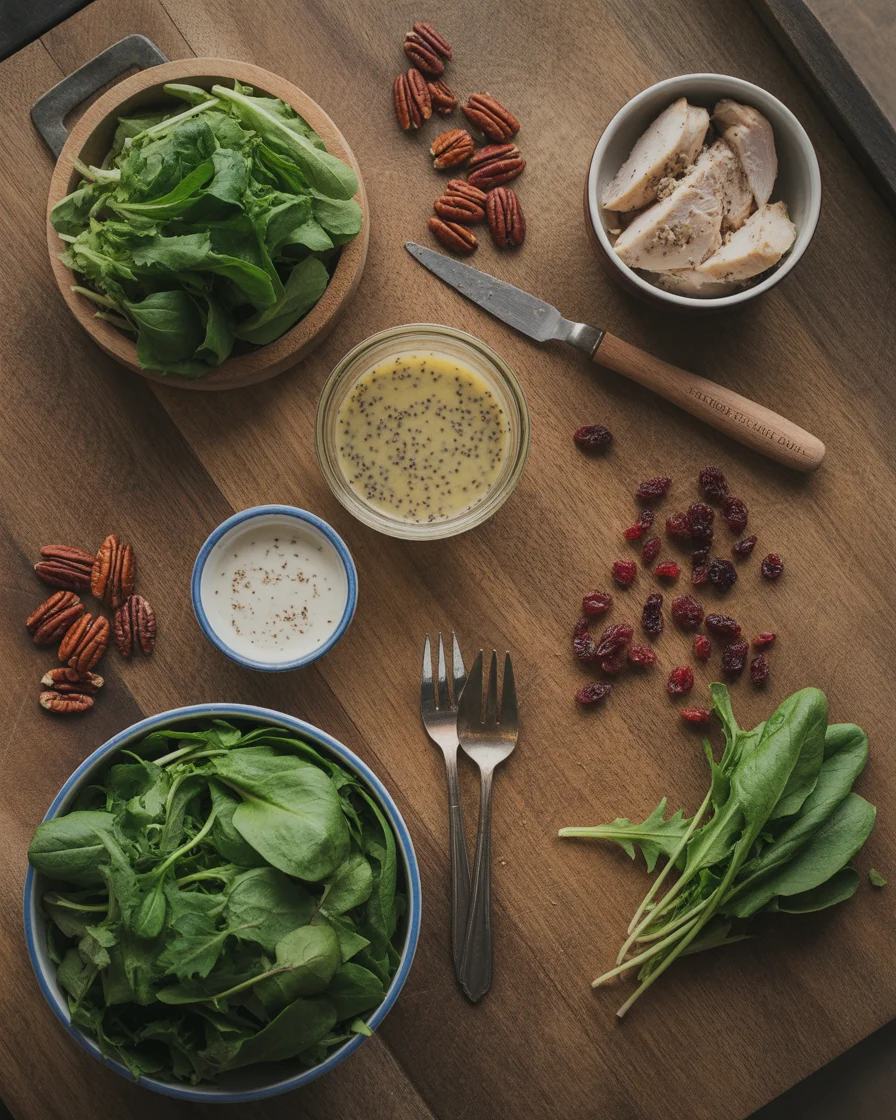 Cranberry Pecan Chicken Salad with Poppy Seed Dressing