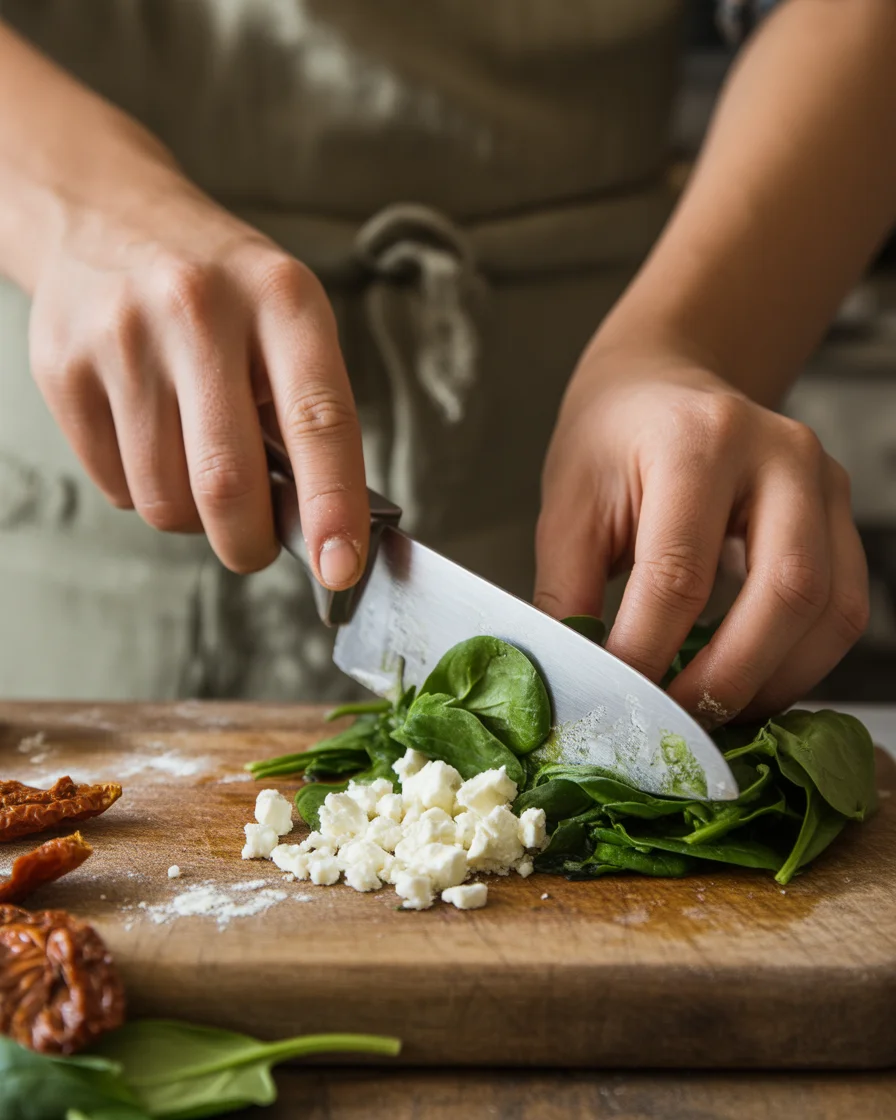 Spinach and Feta Chicken Rolls