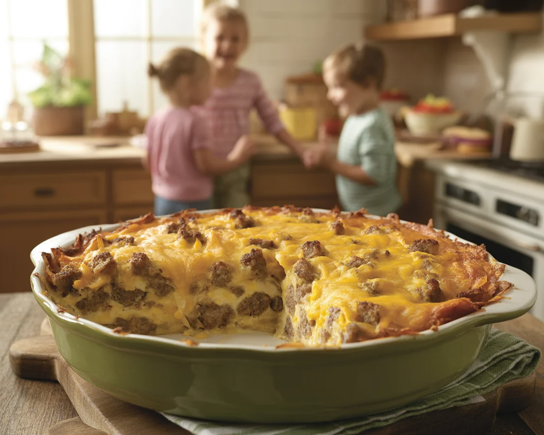 Sausage Hash Brown Breakfast Casserole