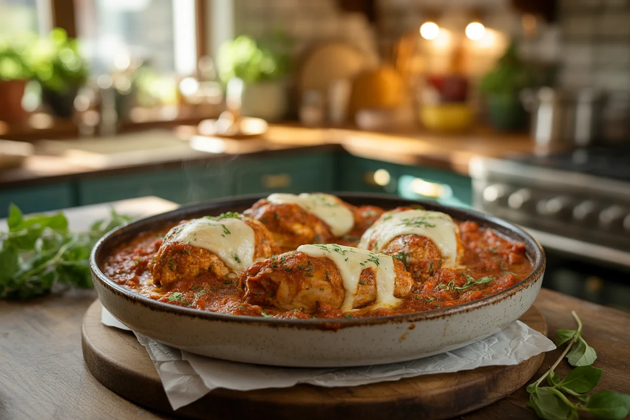 skillet chicken parmesan healthy recipe