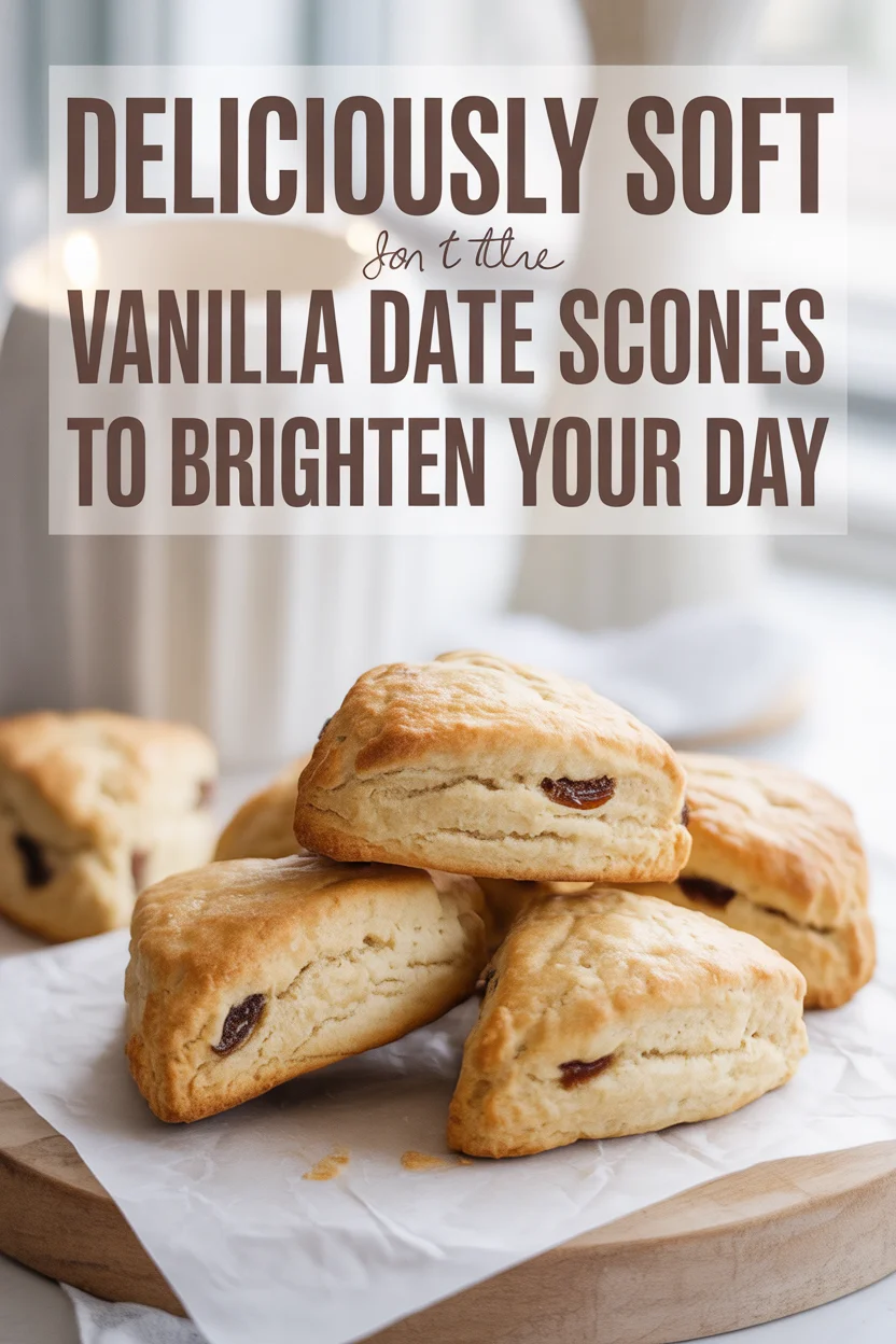 Deliciously Soft Vanilla Date Scones to Brighten Your Day
