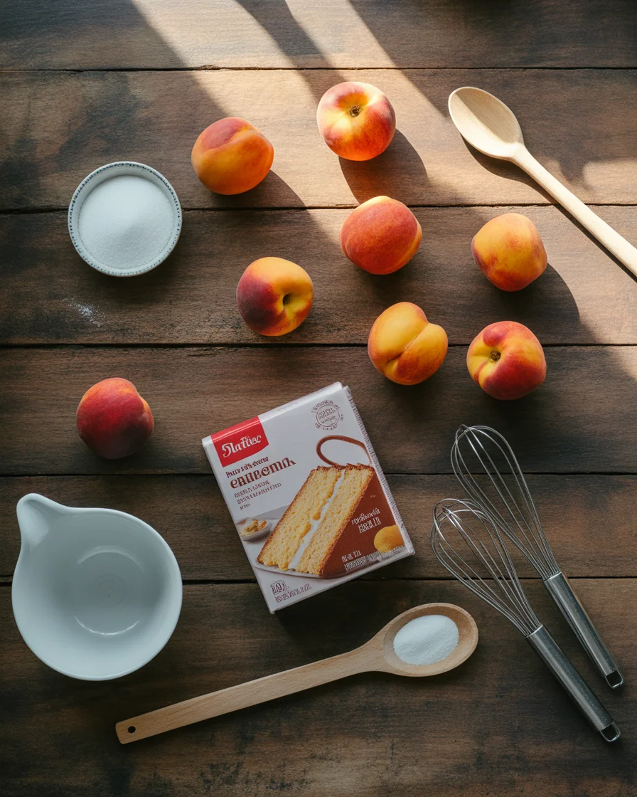 3-Ingredient Peach Cobbler Dump Cake