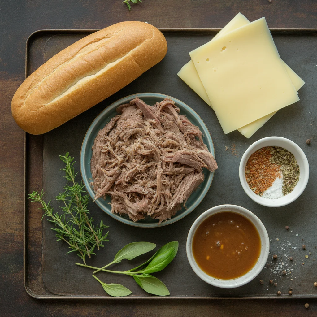 Crockpot French Dip Sandwiches