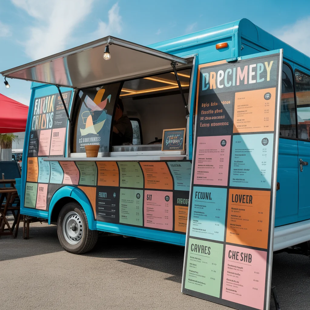Food truck menu template free