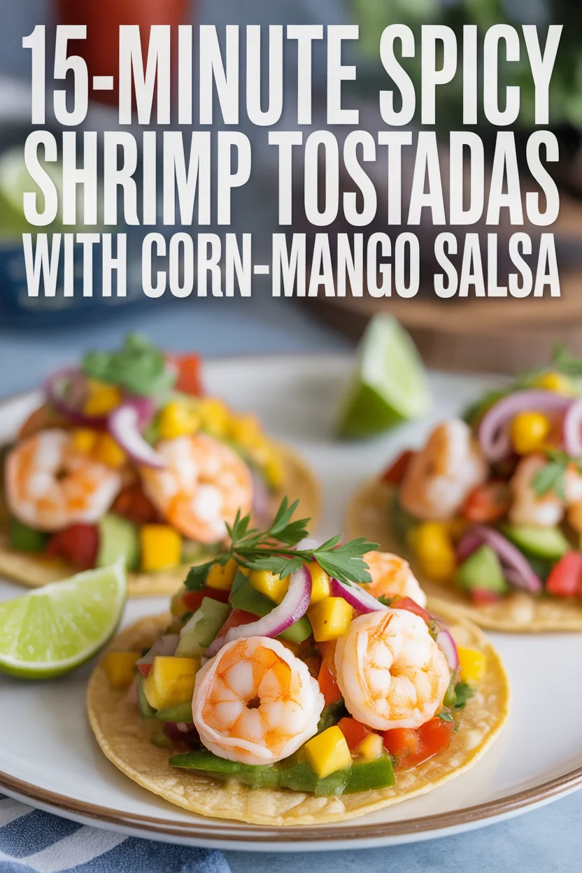 Spicy Shrimp Tostadas with Corn-Mango Salsa