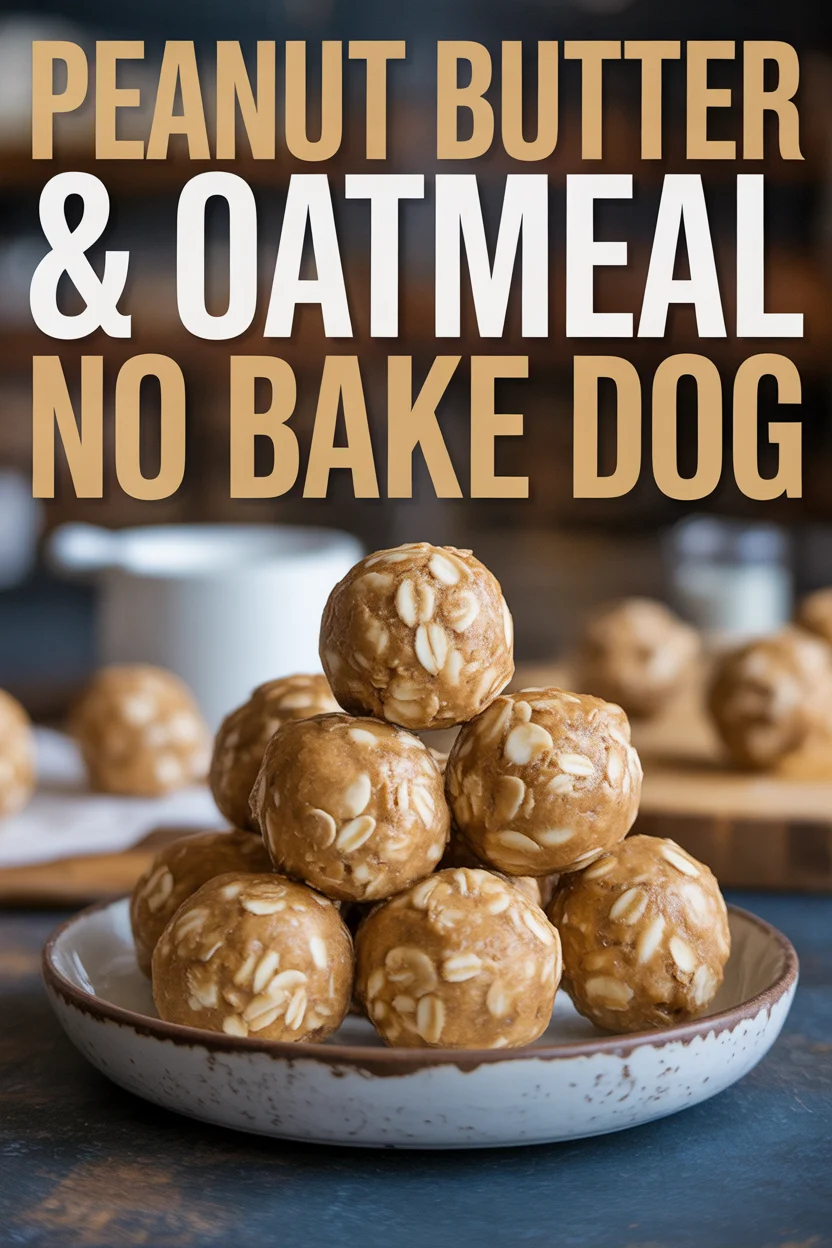Peanut Butter & Oatmeal No Bake Dog