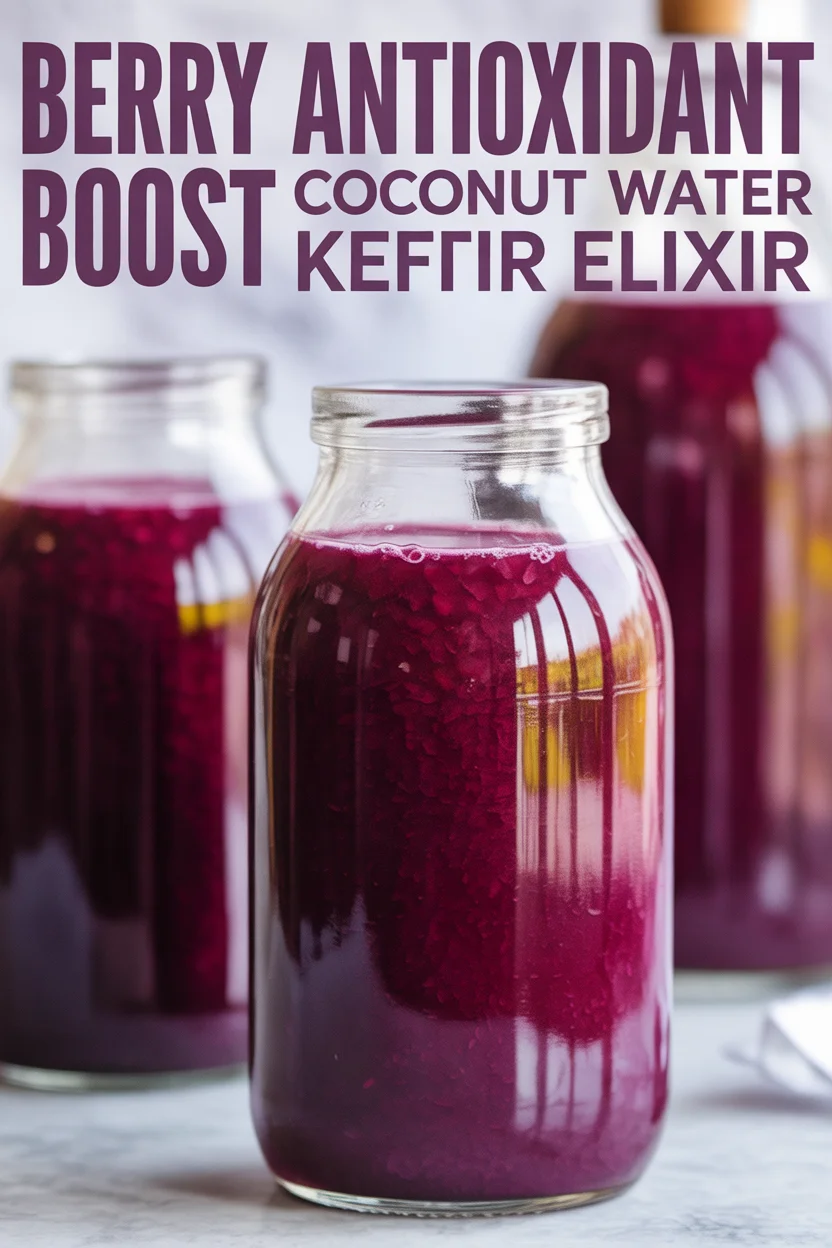 Berry Antioxidant Boost Coconut Water Kefir Elixir