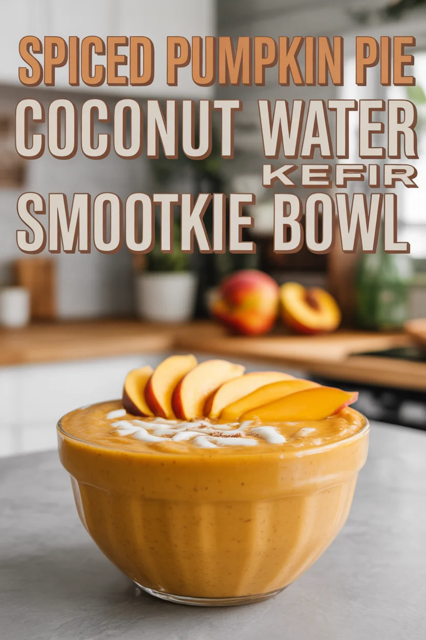 Spiced Pumpkin Pie Coconut Water Kefir Smoothie Bowl