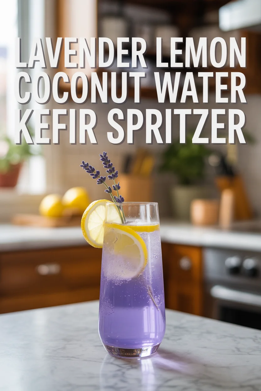 Lavender Lemon Coconut Water Kefir Spritzer