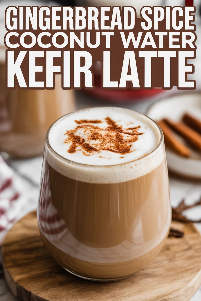 Gingerbread Spice Coconut Water Kefir Latte