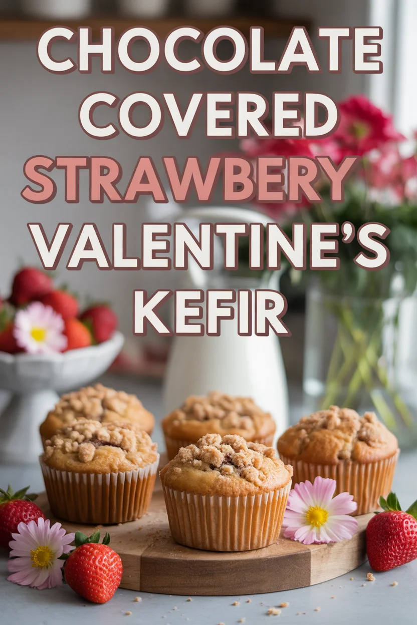 Chocolate Covered Strawberry Valentine's Kefir