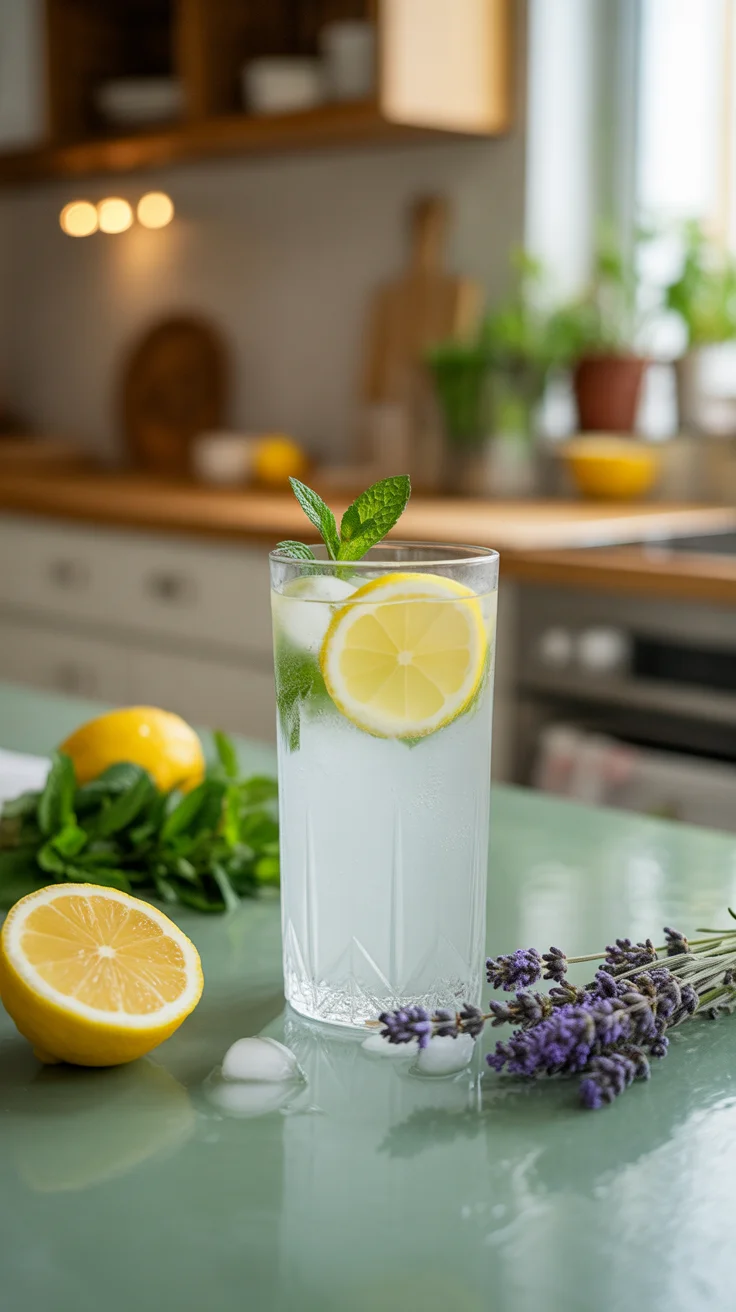 Lavender Lemon Coconut Water Kefir Spritzer