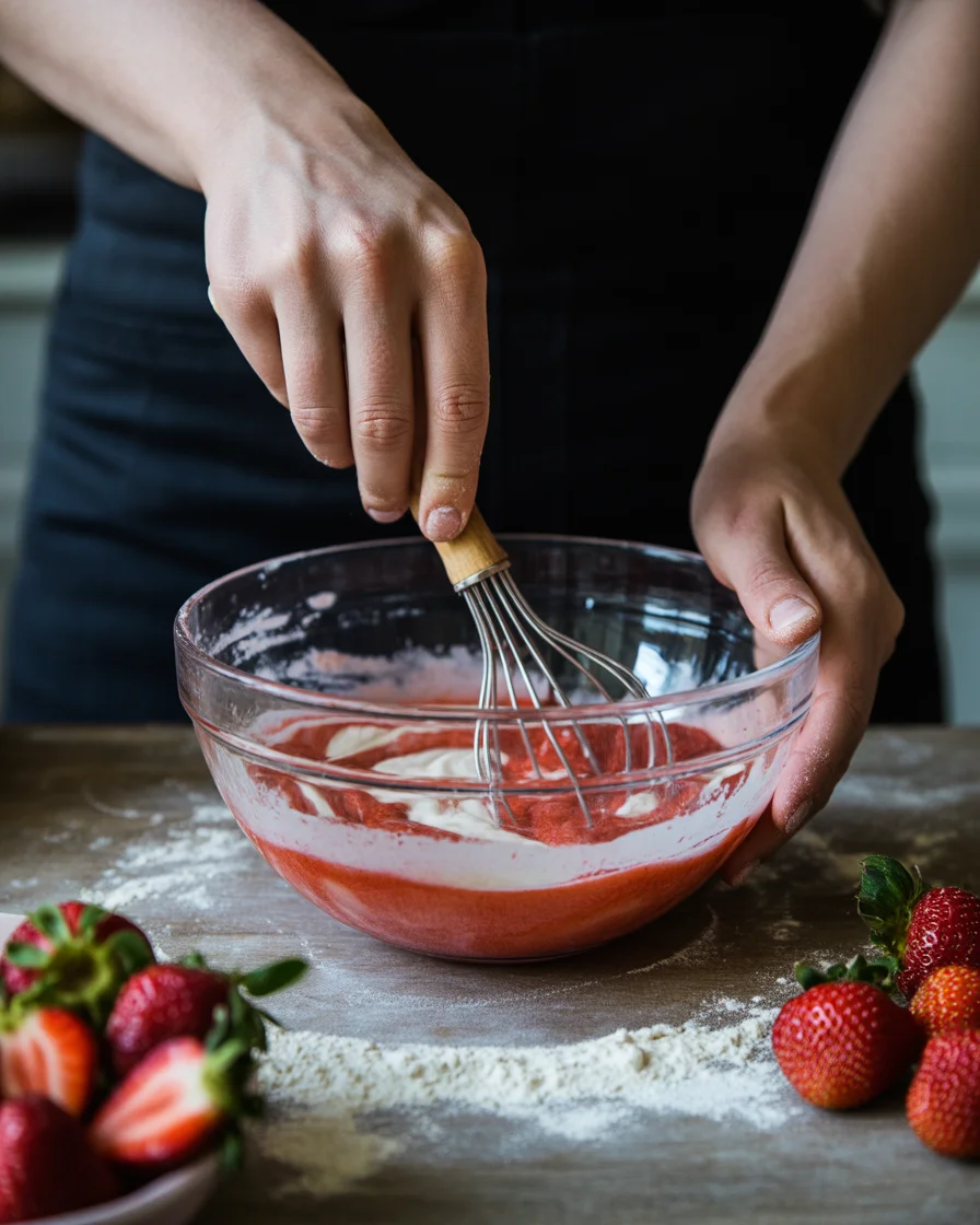 Strawberry Swirl Cake with Strawberry Glaze