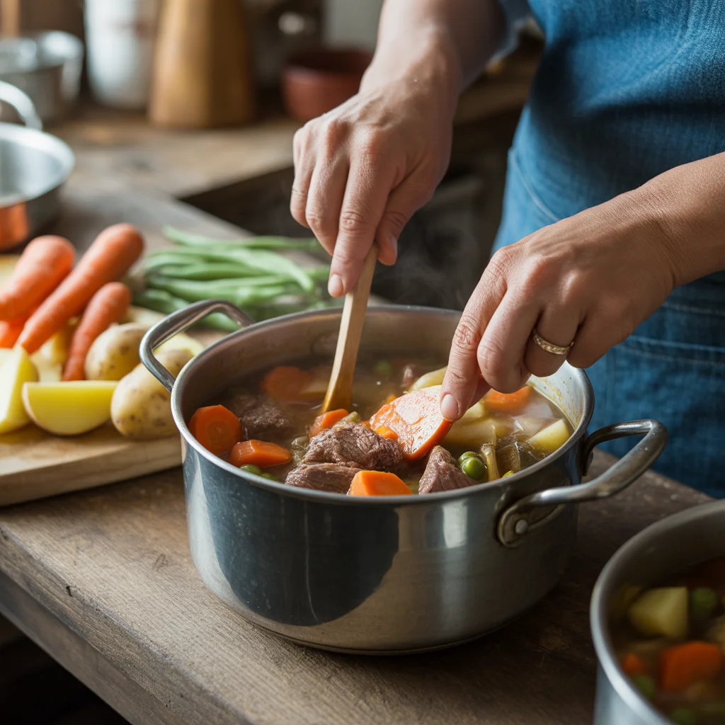 Easy Crockpot Beef and Vegetable Soup