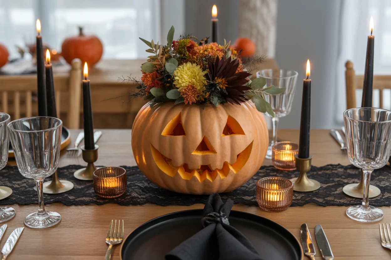 living room halloween decor idea