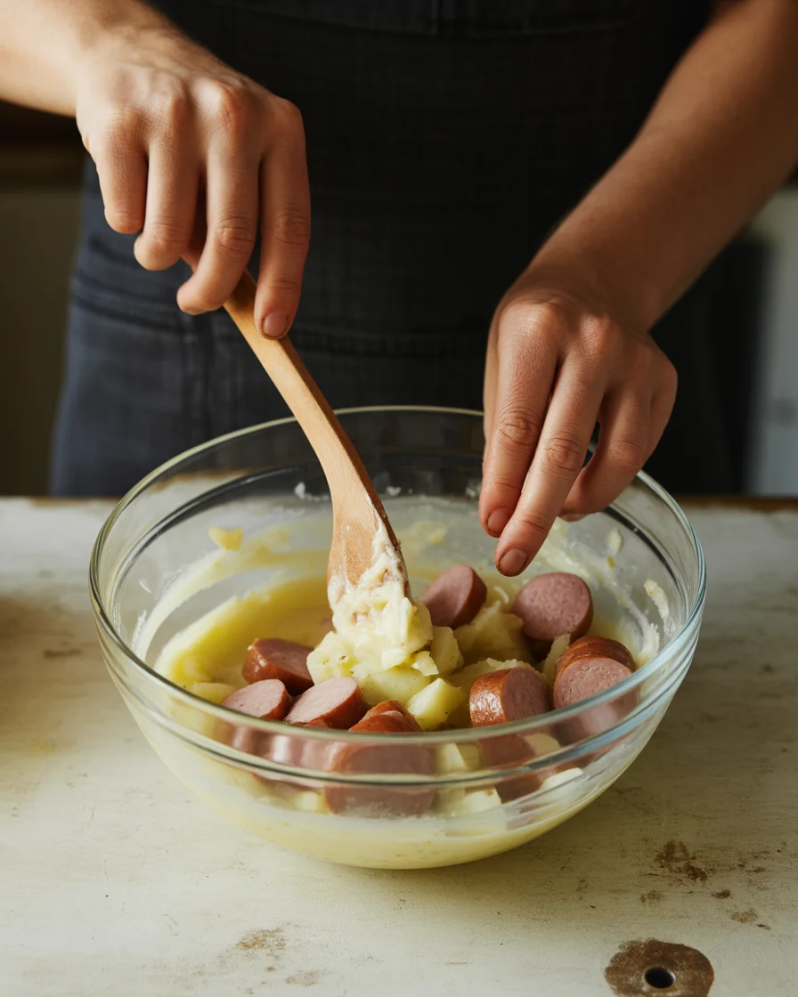 Cheesy Ranch Potatoes and Smoked Sausage
