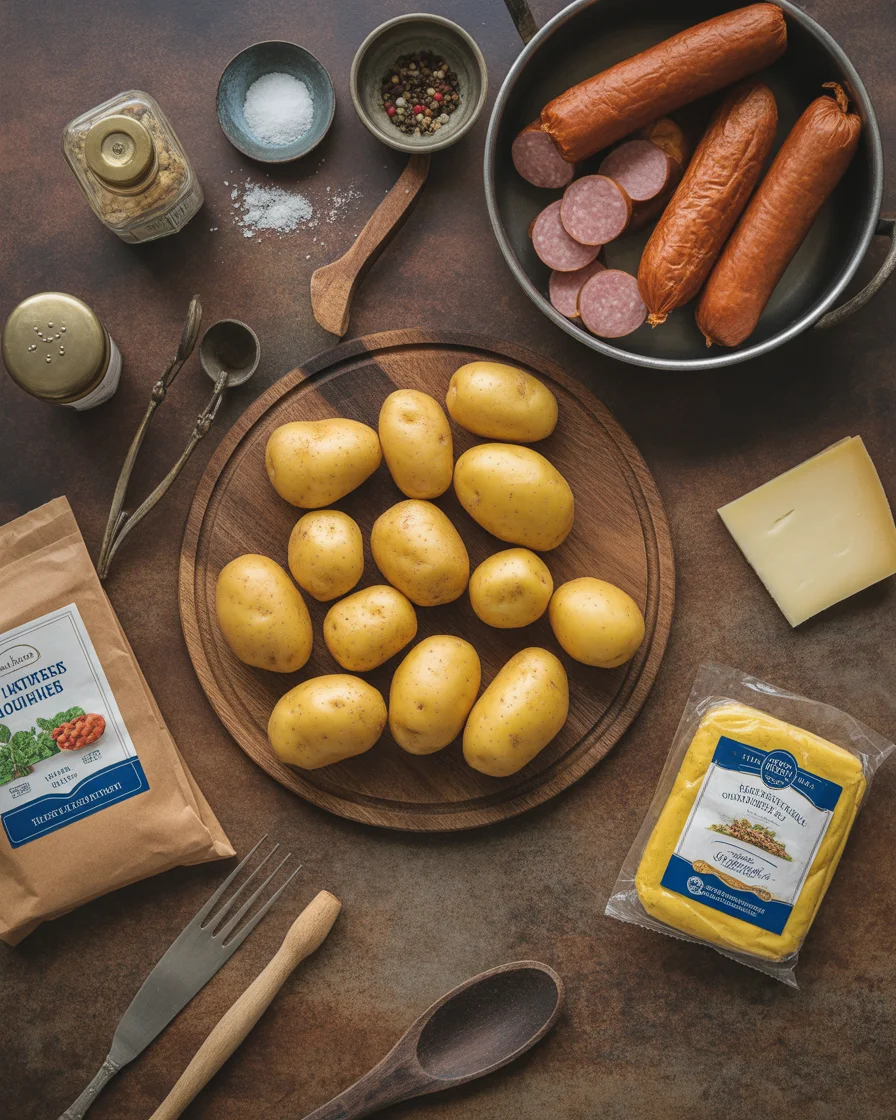 Cheesy Ranch Potatoes and Smoked Sausage