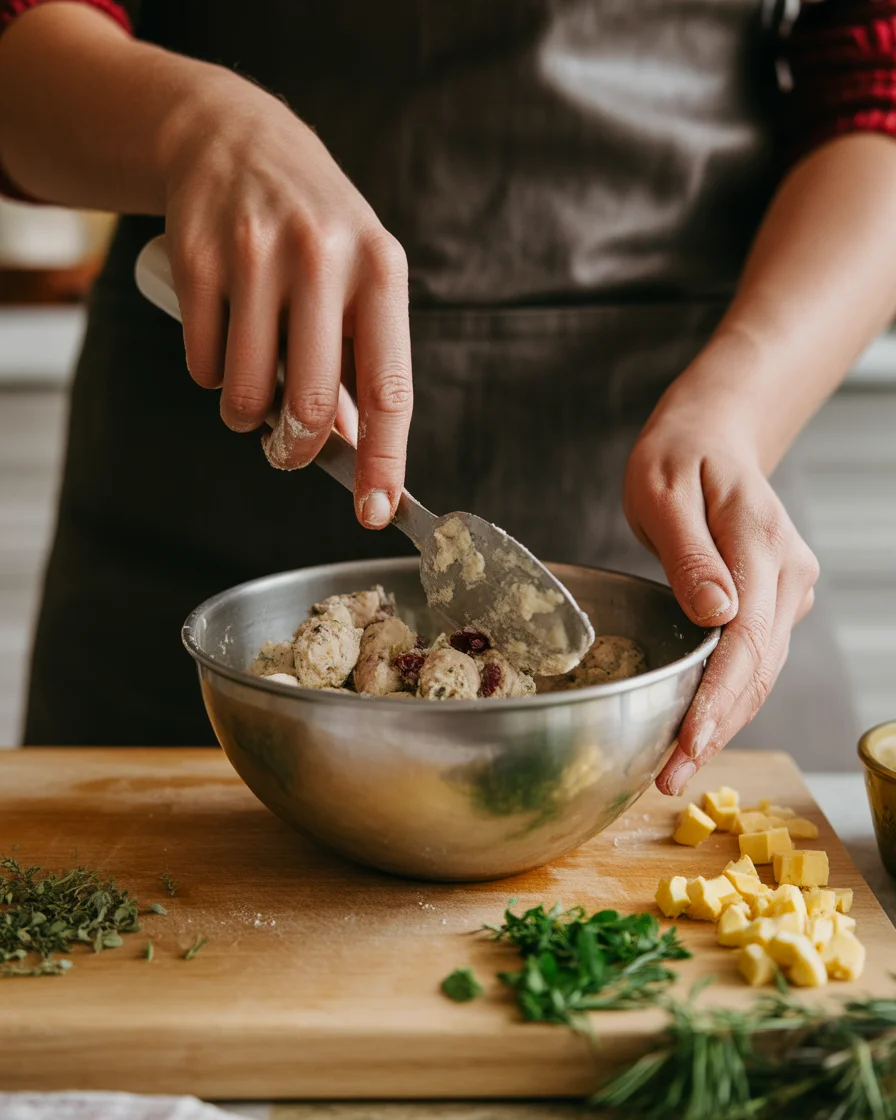 Deliciously Festive Cranberry Turkey Stuffing Balls