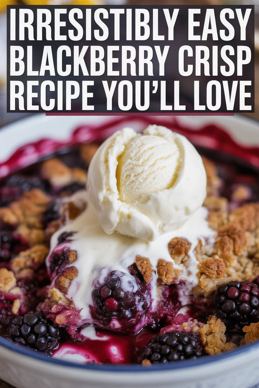 Irresistibly Easy Blackberry Crisp Recipe You'll Love