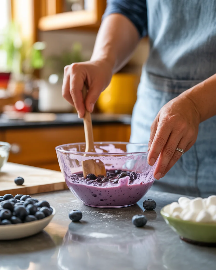 Fluffy Blueberry Marshmallow Delight