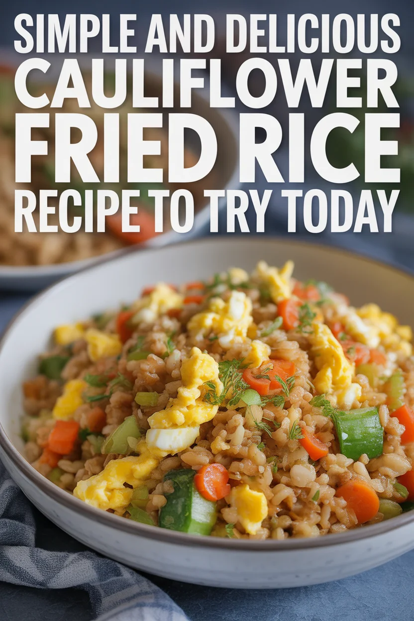 Simple and Delicious Cauliflower Fried Rice Recipe to Try Today