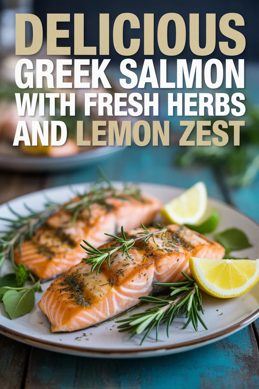 Delicious Greek Salmon with Fresh Herbs and Lemon Zest