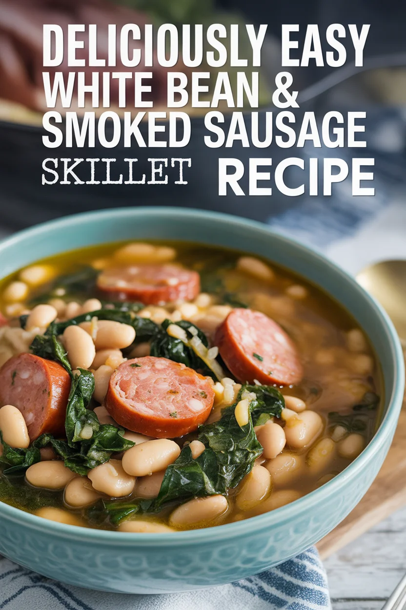 Deliciously Easy White Bean & Smoked Sausage Skillet Recipe