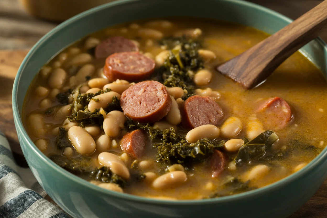 Deliciously Easy White Bean & Smoked Sausage Skillet Recipe