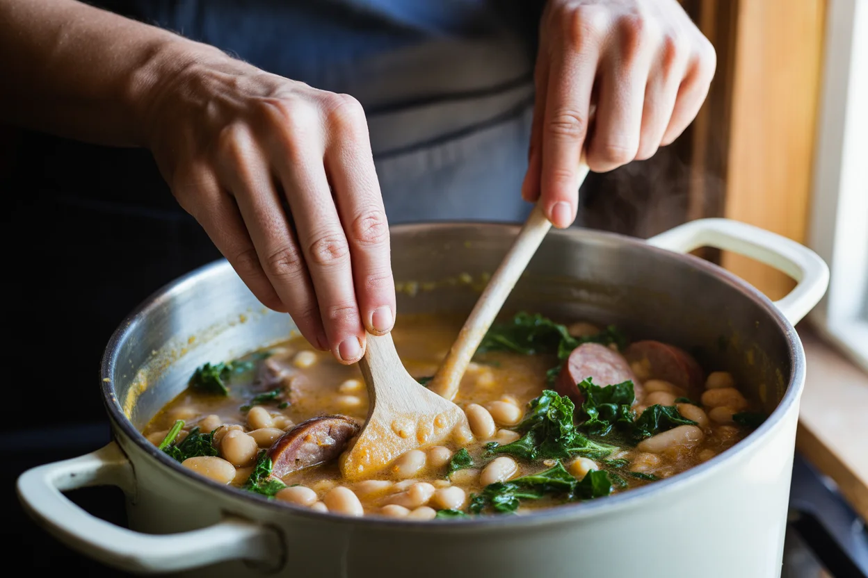Deliciously Easy White Bean & Smoked Sausage Skillet Recipe