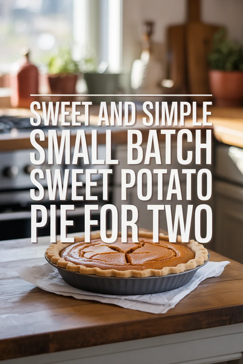 Sweet and Simple Small Batch Sweet Potato Pie for Two