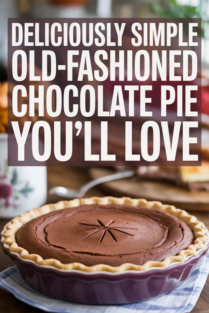 Deliciously Simple Old-Fashioned Chocolate Pie You’ll Love