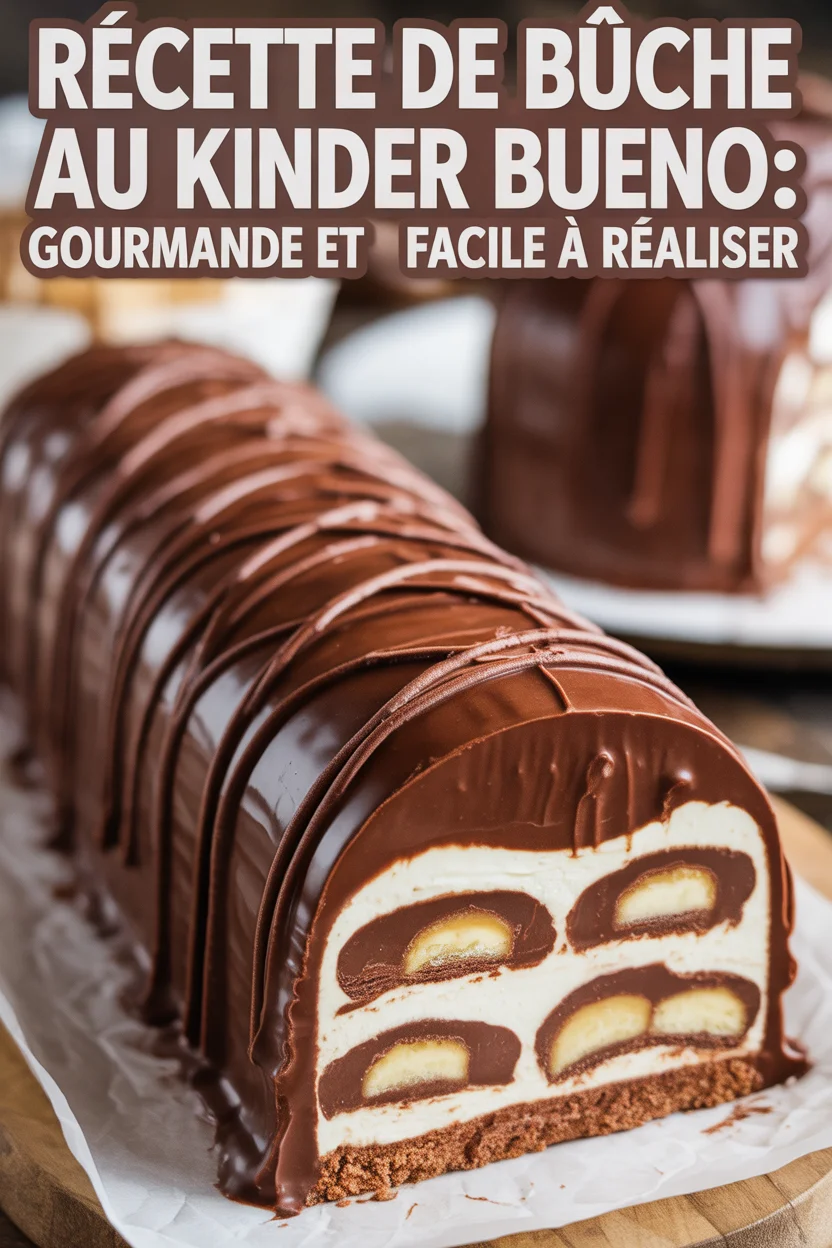 Recette de Bûche au Kinder Bueno : Gourmande et Facile à Réaliser