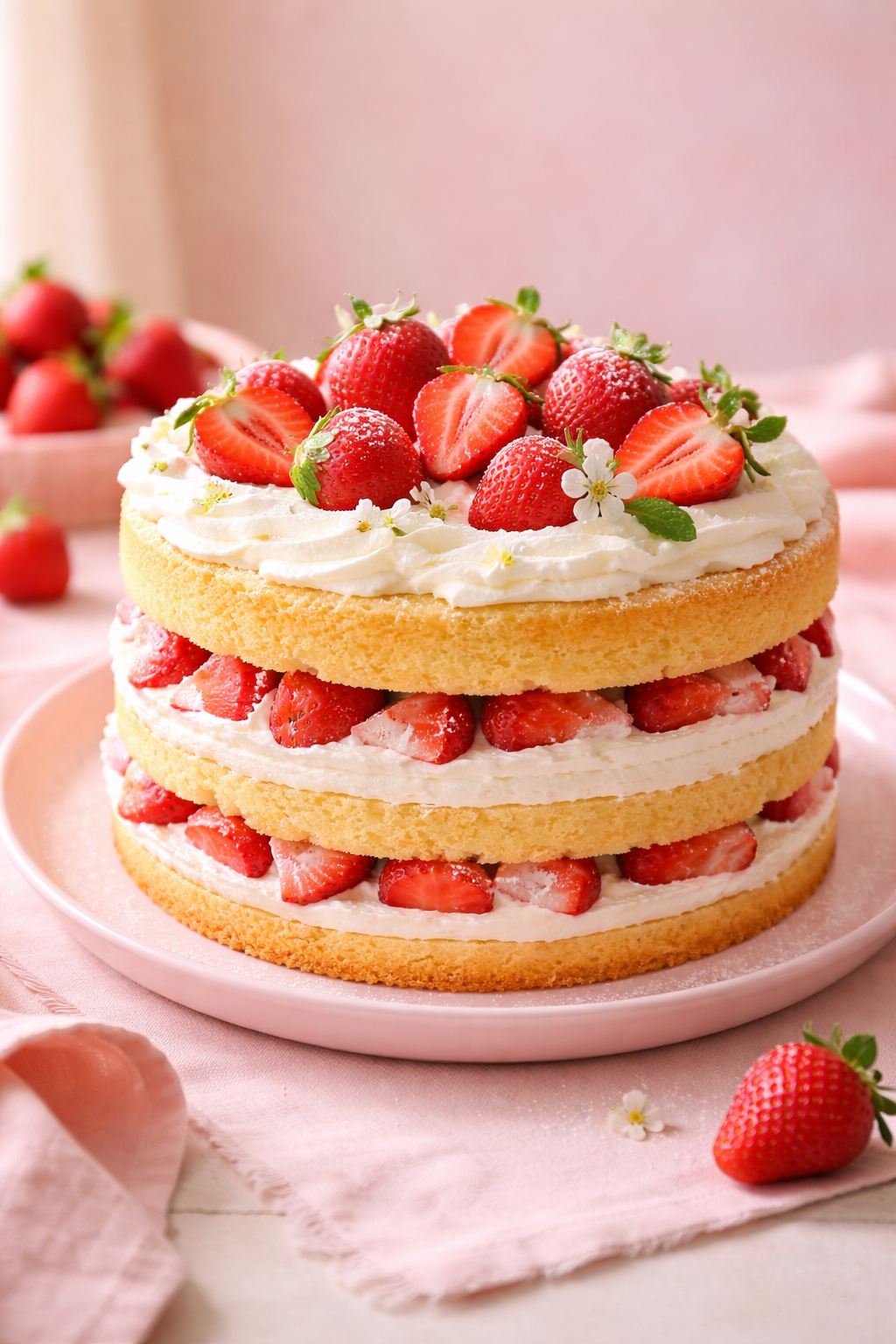 Strawberry Angel Cake