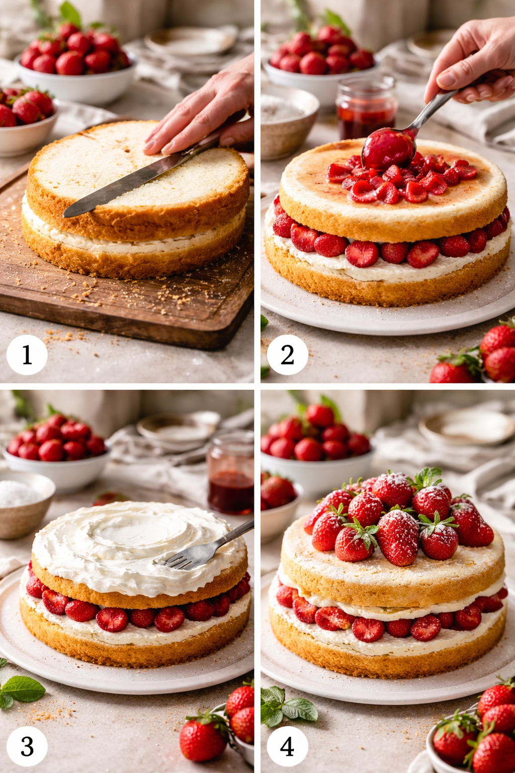 Strawberry Angel Cake