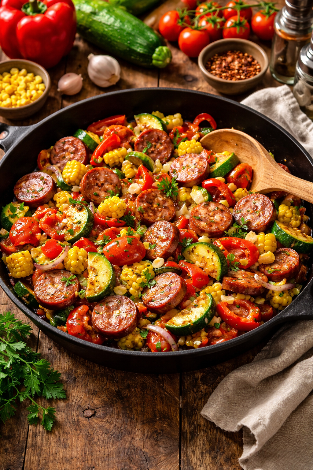 Quick and Flavorful Sausage Veggie Skillet Bowl Recipe
